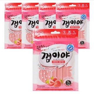 바이독 강아지 괜찮아 껌이야, 비타민C 딸기, 100g, 5개