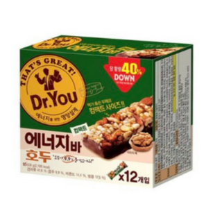 닥터유 에너지바 호두 컴팩트, 408g, 3개