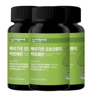 이탈리아 베르가못 모로오렌지 VitalBio프리미엄 HACCP, 3개, 60정