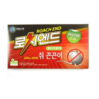 크린스타 로치엔드 쥐끈끈이 파리끈끈이 바퀴벌레, 2개입, 로치엔드 쥐끈끈이 플라스틱패드형