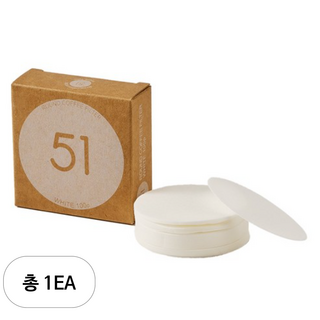빈플러스 라운드 커피 필터 화이트 51mm, 100개, 1세트