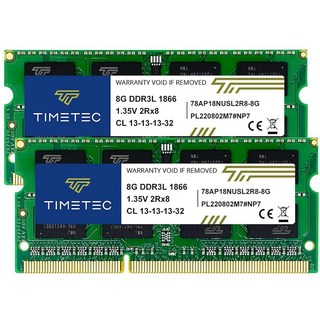 Timetec 16GB KIT(2x8GB) DDR3L/DDR3 1600MHz(DDR3L-1600) PC3L-12800 Non-ECC 언버퍼드 1.35V/1.5V CL11 2Rx, 2개