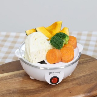 키친아트 라팔 2단 달걀찜기, KA-1070_화이트_1단