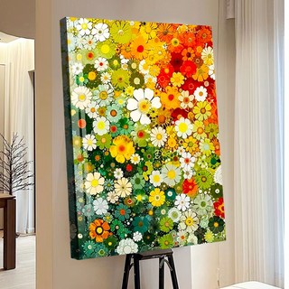 votgl 보석십자수 캔버스형 DIY 액자형 풍경 인물 꽃식물50x40cm, 041꽃식물, 1개
