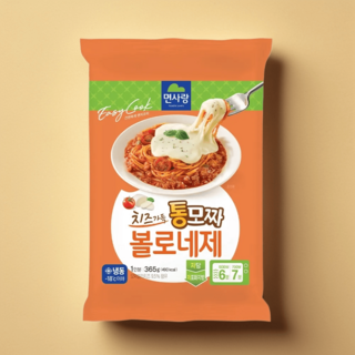 면사랑 치즈가득 통모짜 볼로네제 냉동 365g 간편한