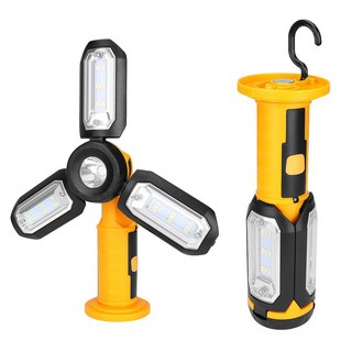 앤트앤비 트랜스폼 충전식 LED 감성 캠핑 랜턴 + 18650 충전지 3000mAh + 마이크로 5핀 충전케이블 세트, 1세트, 날개랜턴 옐로우