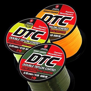 몽크로스 DTC 600m 나일론 루어 원투 바다 벌크 라인 낚시 줄, 오렌지