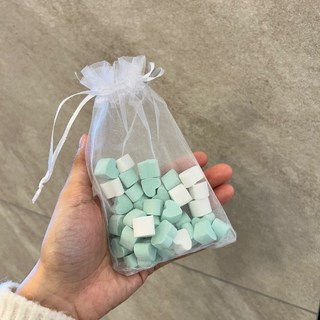 비니드 하트 석고 방향제 실내용/차량용/가정용/답례품/개업선물/집들이/사무실/송년회/송별회/기업행사, 아쿠아키스(민트&화이트)