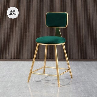 화장대의자 스툴 에델바이스 그레이 높은 아이보리 블랙 스웨이드 등받이 패브릭, 금의자+푸른솜털45cm, 1개