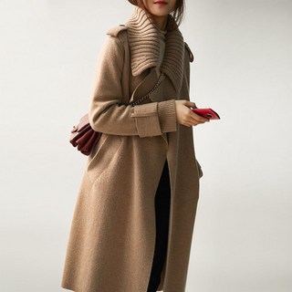 코트 22년 여성 미디 여성코트 니트 트렌치 코트 고급 오버핏 코트