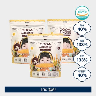 우아 콘팝, 3개, 40g, 옥수수맛