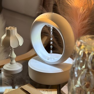 머레이 led 무드등 3단모드 물멍 대용량 미니 가습기 humi-10, 화이트