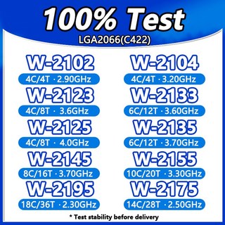 A2066 2195 W2135 2133 C422 W2175 마더보드 2145 2102 2123 2155 2104 X299 XEON 칩셋 2125, W 2145, 1개