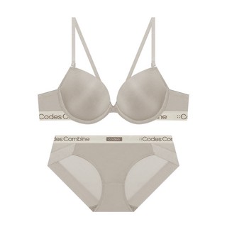 코데즈컴바인 이너웨어 코드 포인트 데일리 브라 팬티 세트 - 애쉬베이지