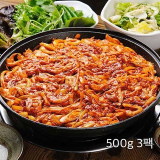 국내산 1등급 무항생제 흑마늘 오리주물럭 특제소스 오리불고기 500g 3팩, 오리주물럭 500g 3개, 3개