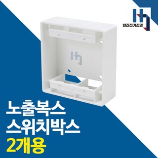 대영 PVC 노출복스 44mm 2개용 – 스위치 및 매입 전선 전기공사 DIY