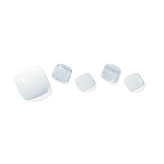 24Bie 젤 페디 스티커 -글로우 화이트 젤 페디 스트립 GEL PEDI STRIP., 1개, WHITE GRADATION