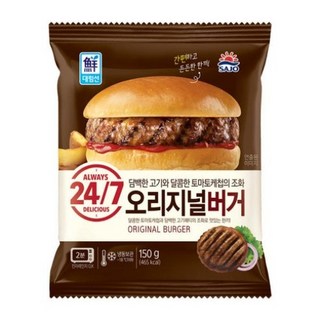 사조대림 오리지널 버거 150g X 20개, 10개 대표 이미지 - 편의점 햄버거 추천