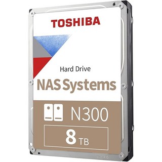 Toshiba N300 8TB NAS HDD 7200RPM 256MB 캐시 (HDWG480XZSTA)