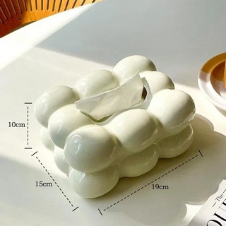 세라믹 클라우드 디자인 티슈 홀더 테이블 종이 타월 디펜서 거실, 1.White
