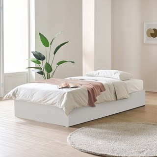 공간사이 바비 무헤드 평상형 침대 프레임 SS GS1342, 화이트 GS1342