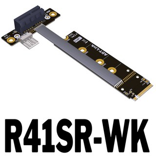 ADT-Link PCIe 3.0 M.2 NVMe to x1 라이저 카드 플랫 마이닝 케이블 SATA 전원 GPU 어댑터 포함 BTC 비트코인 채굴 Gen3.0, R41SR-WK, 25cm, 1개