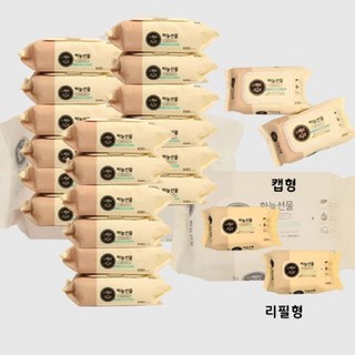 하늘선물 물티슈 - 100매 (캡형/리필형) 1박스, 캡형, 1개