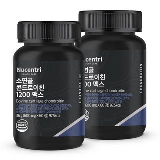 뉴센트리 100% 뉴질랜드산 소연골 콘드로이친 1200 맥스 그래스페드 자연방목 소연골, 2개, 60정
