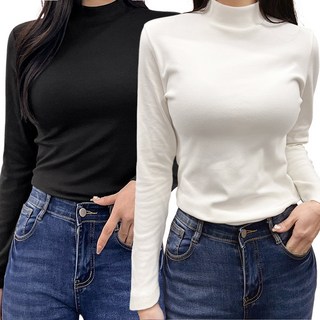 모던바이브 반목 폴라 티셔츠 2종세트, 편안함과 세련미 동시에 제공