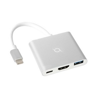 COX CTH30 3in1 멀티허브 미러링 케이블 (3포트/USB 3.0 Type C), 실버, 1개