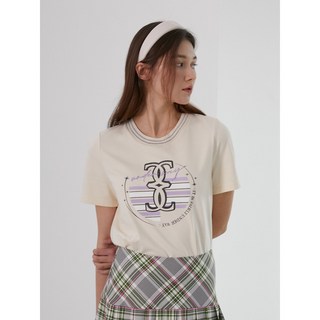 에고이스트 시보리넥 프린팅 반소매 티셔츠 EN1CH261