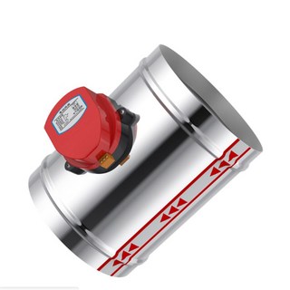 밸브 HVAC 댐퍼 220V 80 125MM 공기 스틸 환기 밸브용 스테인레스 덕트 전동 파이프 전기, 200MM, 12V, 1개