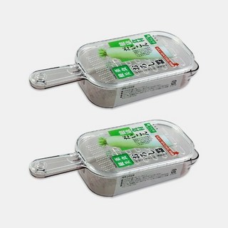 일본 사나다 무강판 D-5142C 핸디 강판 무즙 감자전 이유식 핸디형 플라스틱강판, 투명, 2개