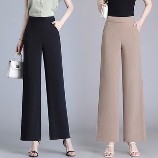 힙제이 냉감 와이드팬츠 통바지 여성 아이스 FEEL 포멀 인견바지 8부추가