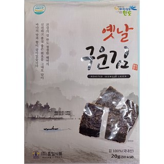 완도유니푸드 완도김 재래김 구운김 김밥김 조미재래김 조미돌김곱창김곱창구운김옛날김 옛날구운김, 6개, 20g
