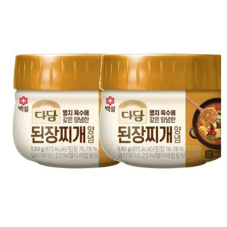 CJ 다담 된장찌개 양념 530g 2개, 종이박스포장
