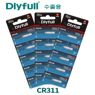 DLYFULL CR- 311 밧데리 전자찌 케미 배터리 100개, 311(3*11mm), 100세트