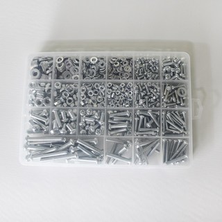 만품 볼트 너트 와샤 24종 930pcs 세트 둥근머리 M3 M4 M5 M6, 1개
