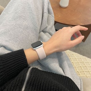 모할랩 애플워치 3/4/5/6/7/8/9/SE 호환 실리콘 더블 단추 스트랩 + 보호필름 1p 세트, 38mm, 03 핑크