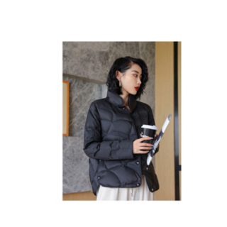 여성 고급 오리털 경량 패딩 얇은 가벼운 중년 점퍼