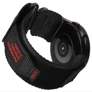 초경량 스포츠 나일론 갤럭시 워치 호환 벨크로 스트랩, 20mm 1개, 블랙