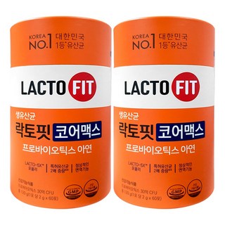 식약처 인증 인정 종근당 건강 락토핏 생유산균 코어 코어맥스 LACTO FIT 홈쇼핑 방송 유산균 포뮬러 포뮬라 랏토핏 락토픽 라토핏 라토픽 라토피 프로 바이오 틱스 텍스 택스, 2g, 2박스