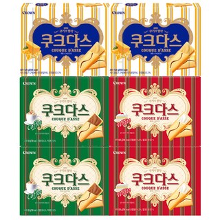 [냠냠상회] 쿠크다스 128g (중 사이즈) 커피2개+화이트2개+치즈2개 총6개, 6개