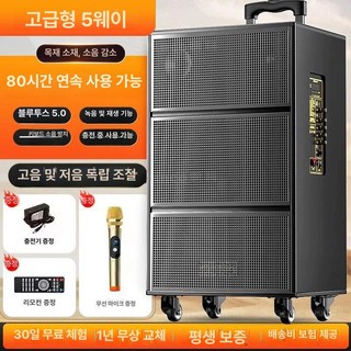 블루투스 스피커 버스킹 앰프 휴대용 야외공연, 기본 색상, 럭셔리 69인치 음량 강력한 배터리