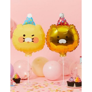 카카오프렌즈 블링파티 고깔모자 페이스 풍선 2P춘식이, FREE