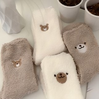 곰돌페이스수면양말4켤레SET