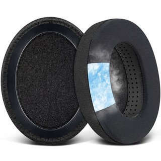 SOULWIT 교체용 이어패드-호환 모델 젠하이저 Sennheiser HD650 HD660 S HD660S2 HD600 HD6XX HD58X HD580 1쌍, Cooling Gel, Black, 1개