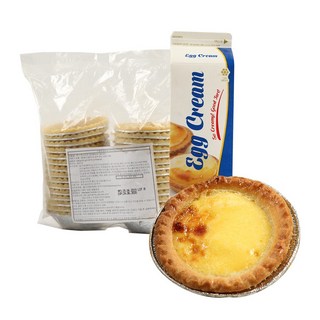 타르트생지 에그타르트 만들기 세트 22gX30개입+에그크림1L 간식 페스츄리 파이, 비스킷 타르트 쉘(30ea) + 에그크림(1kg), 1kg, 1세트