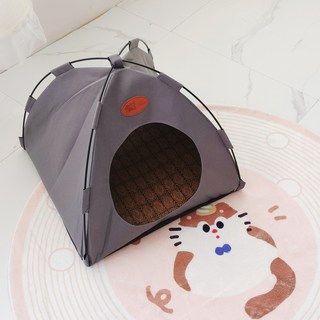포근나래 애완동물 텐트 고양이 집/강아지 집, 1개, 그레이