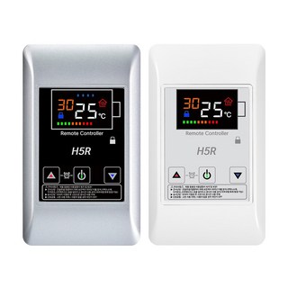 써브텍 매립형 온도조절기 컨트롤 난방필름 온돌판넬, H5R (매립형/실버/리모컨별도)